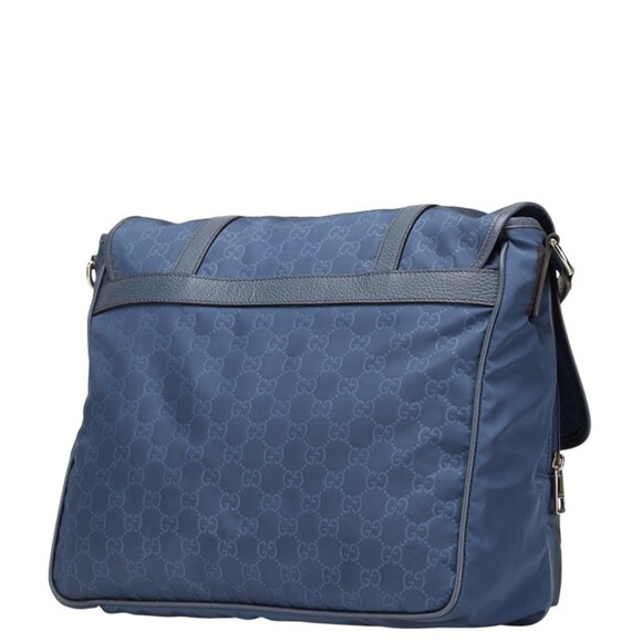 GUCCI Navy Leather Shoulder Bag - Picture 2 of 14